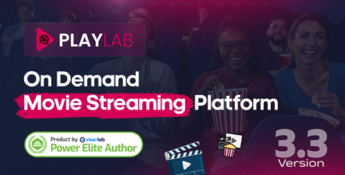 PlayLab v3.3 - On Demand Movie Streaming Platform Script