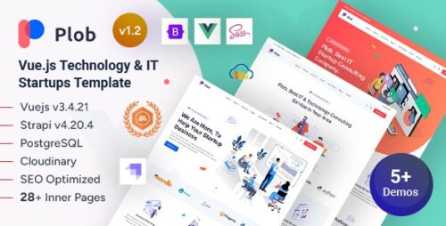 Plob - Technology Services IT Startup Vuejs Strapi 4 Template