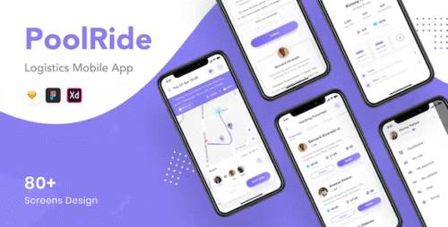 PoolRide - Car Pooling UI Kit