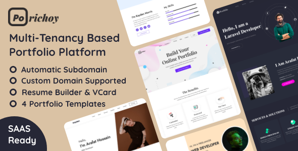 Porichoy v1.7- Multitenancy Based Portfolio Builder Platform (SAAS) Script