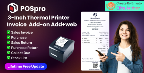 POSPro 3‑Inch Thermal Printer Add‑on for Web & App v1.0