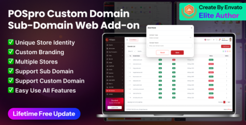 POSpro – Custom Domain & Sub-Domain Add-on v1.0.0 Download