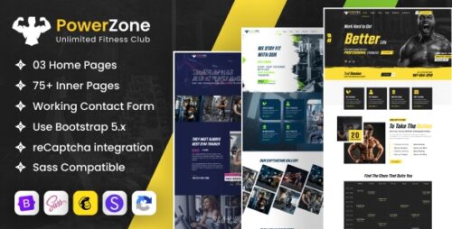 PowerZone - Fitness, Workout Gym HTML Template