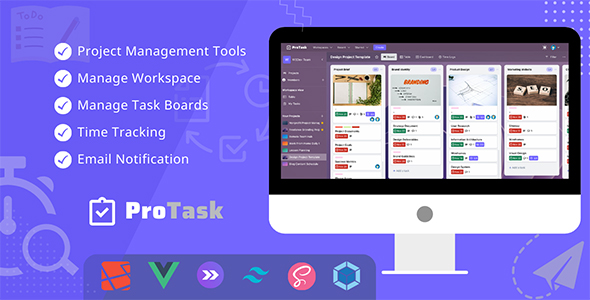 ProTask v1.7.8 – A teamwork project management tool including time tracking Nulled