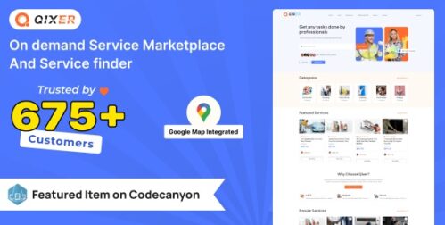 Qixer v3.2.0 - Multi-Vendor On demand Handyman Service Marketplace and Service Finder Nulled