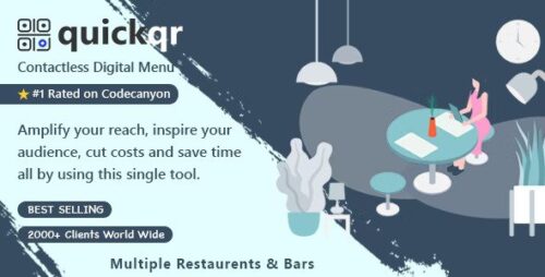 QR Menu Maker SaaS v2.4 – Contactless QR Code Restaurant Menu – QuickQR Laravel CMS Nulled