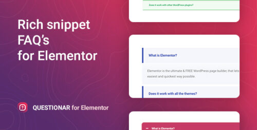 Questionar – FAQ Accordions for Elementor