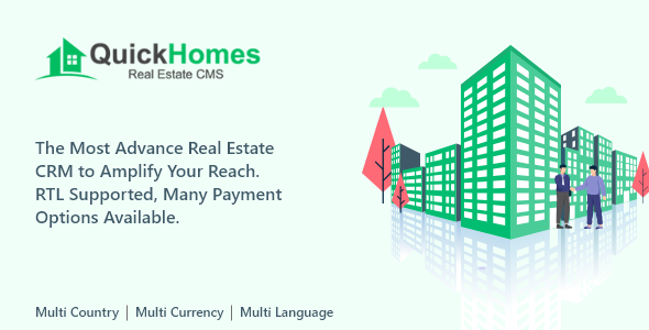 QuickHomes v1.0 – Laravel Real Estate Agency Portal Multilingual Nulled