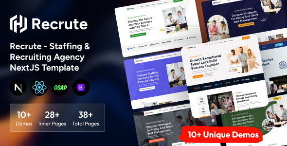 Recrute - Staffing Recruiting Agency NextJS Template