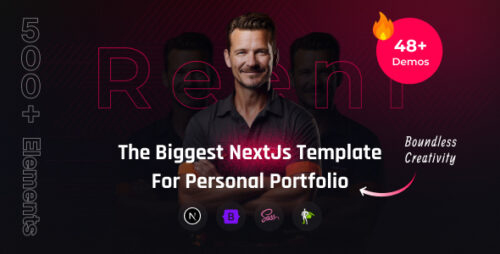 Reeni – Personal Portfolio CV Resume React NextJs Template