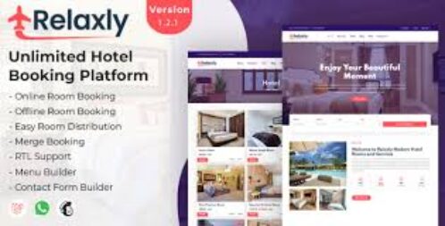 Relaxly v1.2.1 – Unlimited Hotel Booking Platform Nulled Download
