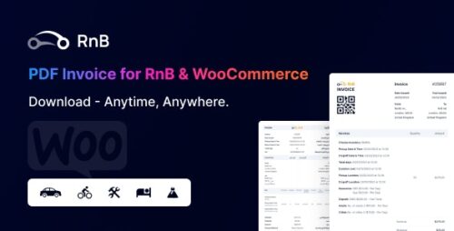 Rental Invoice - PDF Invoice For RnB WooCommerce
