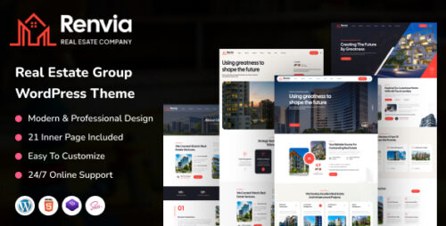 Renvia - Real Estate Group WordPress Theme