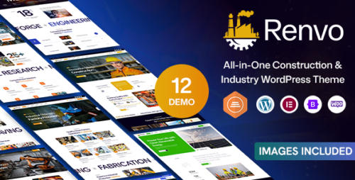 Renvo - Construction, Factory, Industry Architecture WordPress Theme