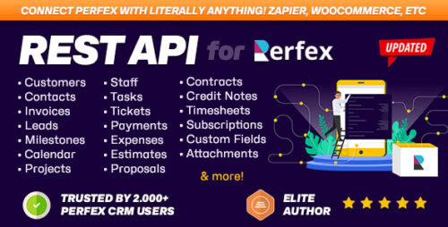 REST API module for Perfex CRM v2.1.5 – Connect your Perfex CRM with third party applications