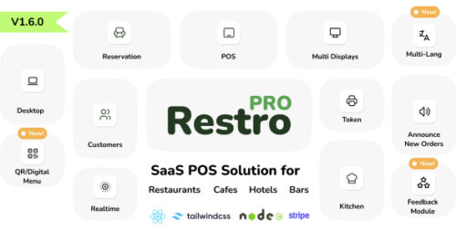 RestroPRO SaaS v1.8.0 – POS software for Restaurant, Cafe, Hotel, Food Truck