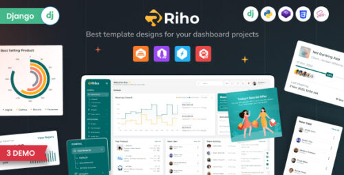 Riho – Django Admin Dashboard Template