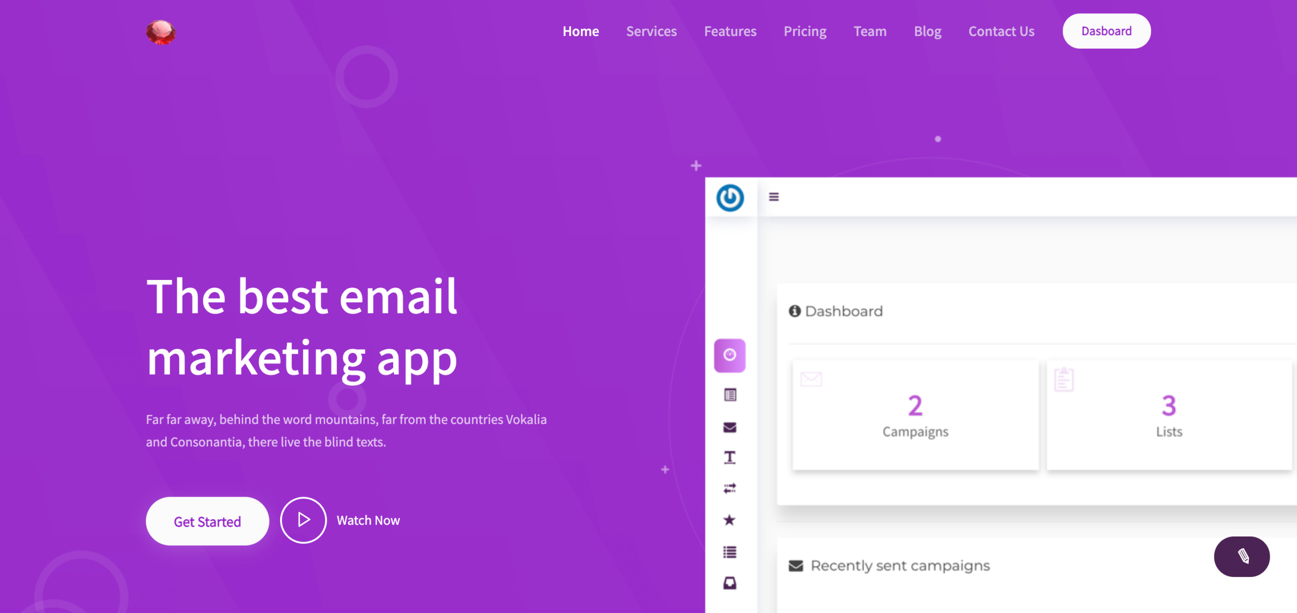 Ruby v1.2.1 – 3 in 1 Mailwizz Modern Customizable Theme with Landing Page