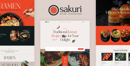 Sakuri - Asian Restaurant and Sushi WordPress Theme