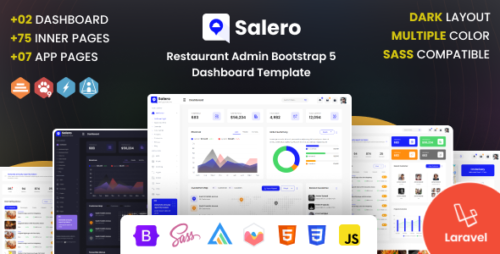 Salero - Laravel Restaurant Admin Template