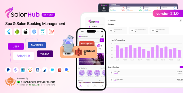 SalonHub v2.0 - Spa & Salon Booking Management Full Solution Script
