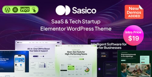 Sasico - SaaS Tech Startup WordPress Theme