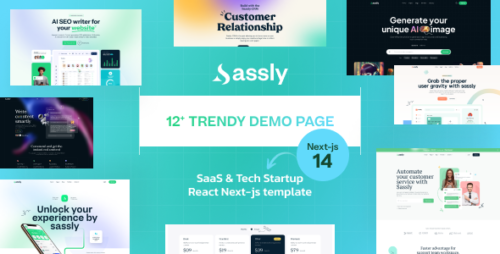 Sassly | SaaS, AI Tech Startup React Next JS Template