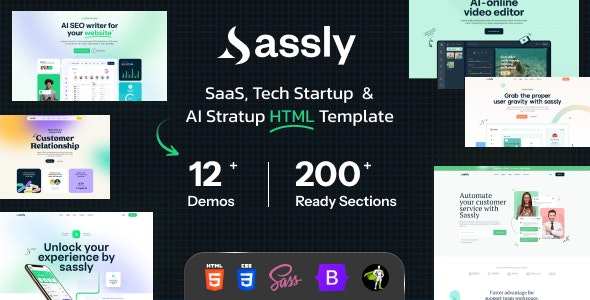 Sassly | SaaS Tech Startup HTML Template