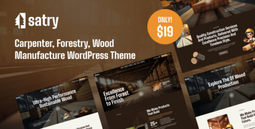 Satry – Carpentry, Forestry Wood Manufacturing WordPress Theme
