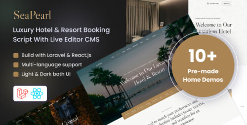 SeaPearl v1.4 – Luxury Hotel & Resort Booking Script With Live Editor CMS Nulled