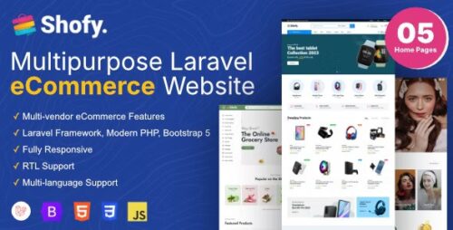 Shofy v1.3.9 – eCommerce & Multivendor Marketplace Laravel Platform Nulled