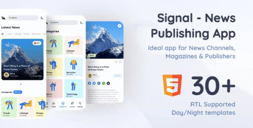 Signal | News Publishing App HTML Template