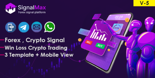 SignalMax v5.0 – Trading & Forex , Crypto Signal Notifier Subscription based Platform Nulled