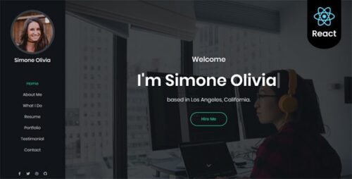 Simone - Personal Portfolio React Template
