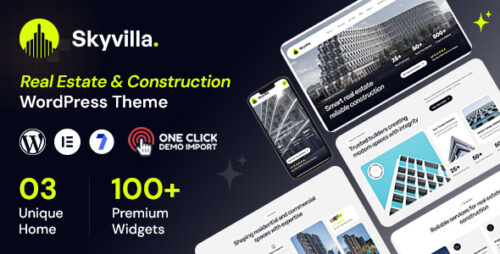 Skyvilla - Real Estate Construction Group WordPress Theme