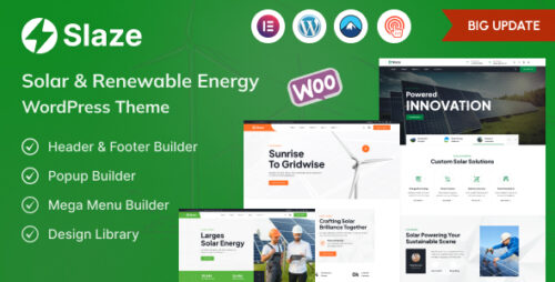 Slaze - Solar Panel Solar Energy Theme