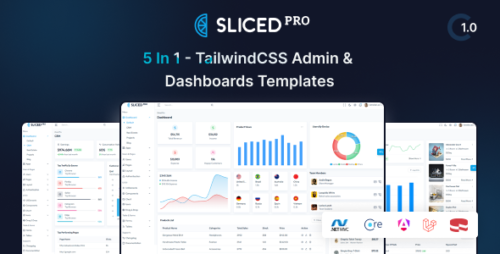 Sliced Pro - Angular, Laravel, ASP.Net Core, MVC CakePHP Admin Dashboard Template
