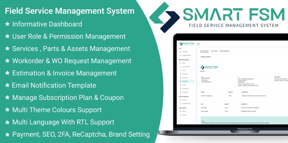 Smart FSM SaaS v1.5 - Field Service Management System Script