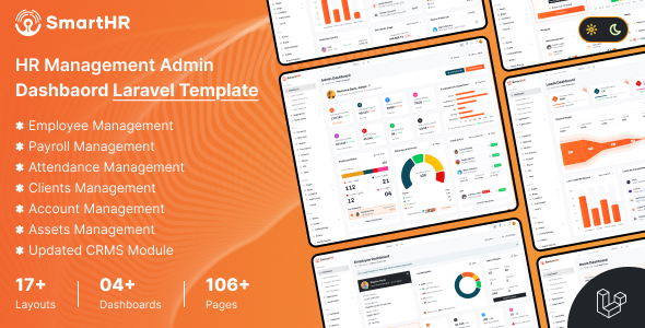 SmartHR - Laravel 11 HRMS, Payroll, CRM Project Management Admin Dashboard Template