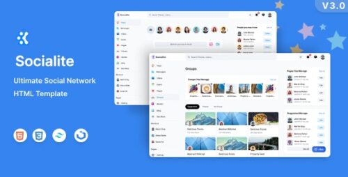 Socialite - Online Community HTML Template