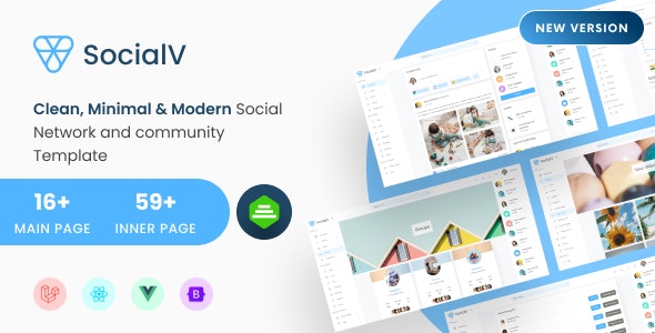 SocialV 5.0 - Vue 3, React Js, HTML Social Network Community Bootstrap 5 Admin Template