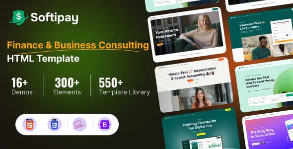 Softipay – Finance Business Consulting HTML Template