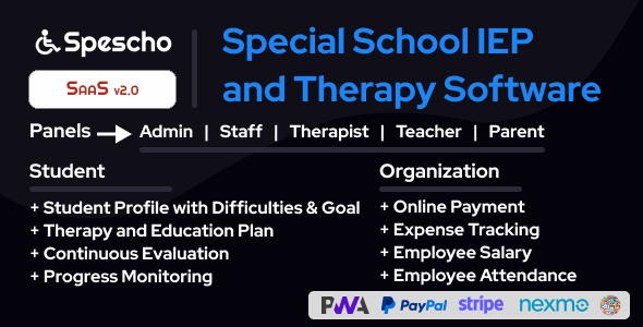 Spescho v1.0 – Special School IEP and Therapy Software Download