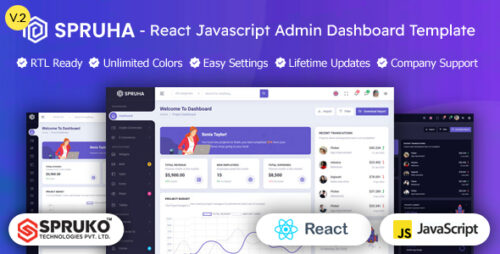 Spruha – ReactJS Admin Dashboard Template