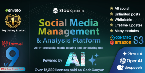 Stackposts v9.0.3 - Social Marketing Tool By StackCode Nulled Download