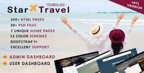 Star Travel - Travel, Tour, Hotel Booking Admin Dashboard HTML5 Template