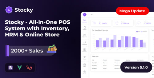 Stocky v5.5 - POS with Inventory Management & HRM Script