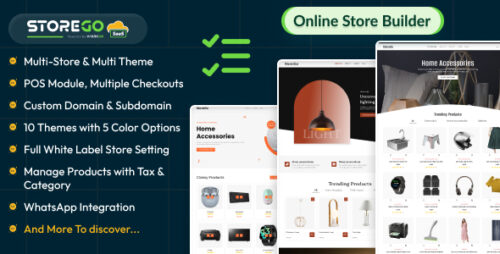 StoreGo SaaS v8.3 – Online Store Builder Script Nulled