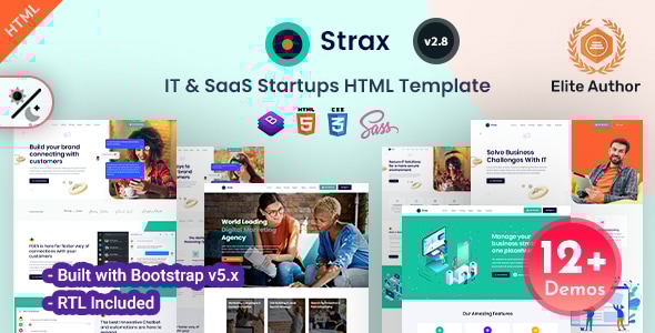 Strax - IT Services SaaS Software Startup Bootstrap 5 Template