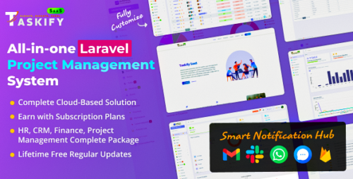 Taskify SaaS v2.0.2 – Project Management System in Laravel Script